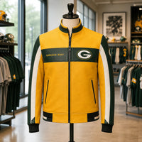 GB Gameday Lines - Gold and Green Color-Block Jacket - main