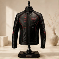 CHI Bull Mark - Red-Lined Panel Moto Jacket - main