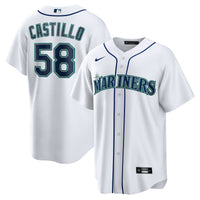 Seattle Mariners Luis Castillo White jersey – view 1