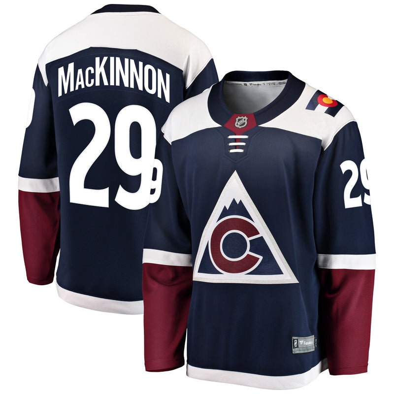 Colorado Avalanche Nathan MacKinnon Navy jersey – view 1
