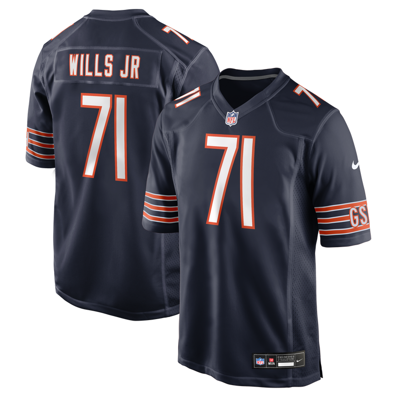 Chicago Bears Jedrick Wills Jr. Navy jersey – view 1