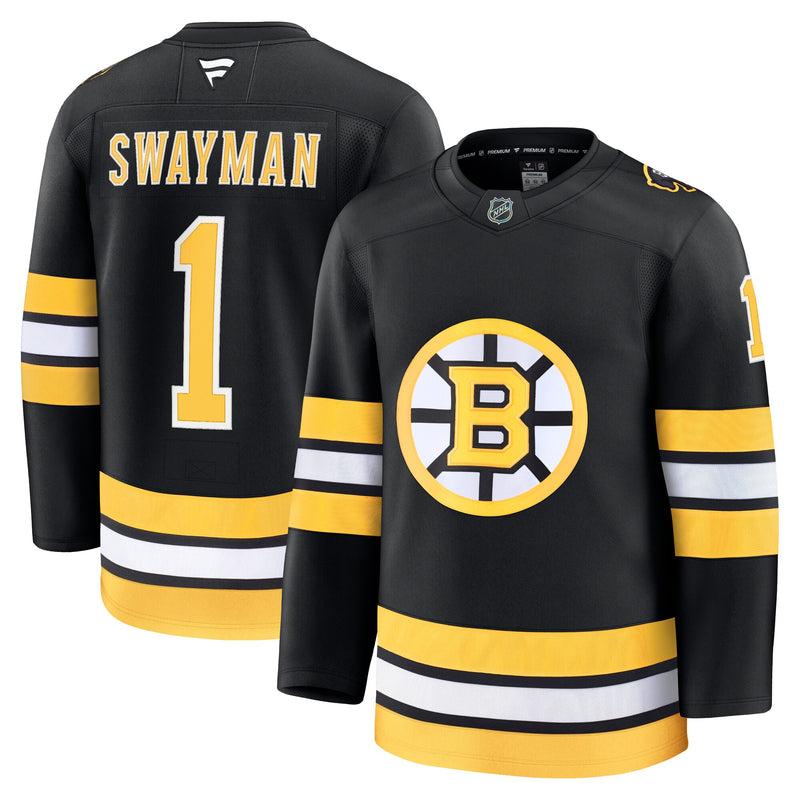 Boston Bruins Jeremy Swayman Black jersey – view 1