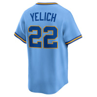 Milwaukee Brewers Christian Yelich Blue jersey – view 4