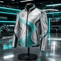 MER Chrome Current - Teal and Silver Panel Racing Jacket - main