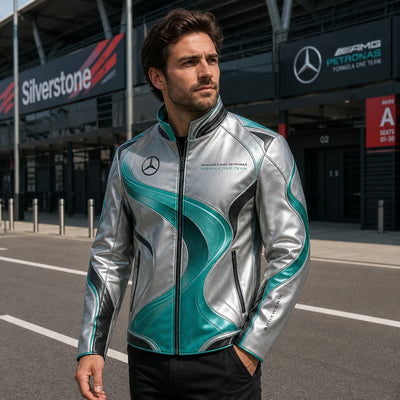 MER Chrome Current - Teal and Silver Panel Racing Jacket