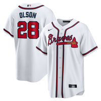 Atlanta Braves Matt Olson White jersey – view 1