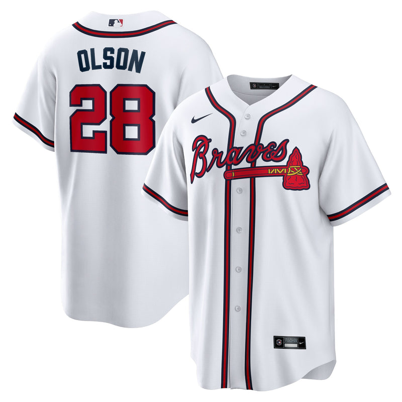 Atlanta Braves Matt Olson White jersey – view 1