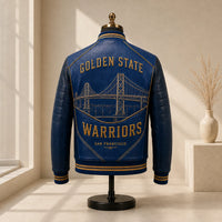 GSW Bay Area Blue - Bridge Emblem Varsity Jacket - main