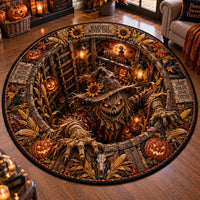 Harvest Never Ends - A Round Rug That Opens Into the Field - main