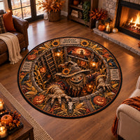 Harvest Never Ends - A Round Rug That Opens Into the Field - main