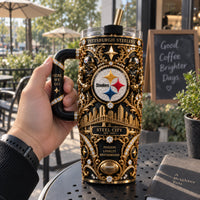 PIT Steel City Heritage - Ornate Gold Emblem Tumbler - main
