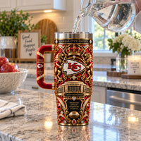 KC Regalia - Ornamental Crest Tumbler in Crimson and Gold - main