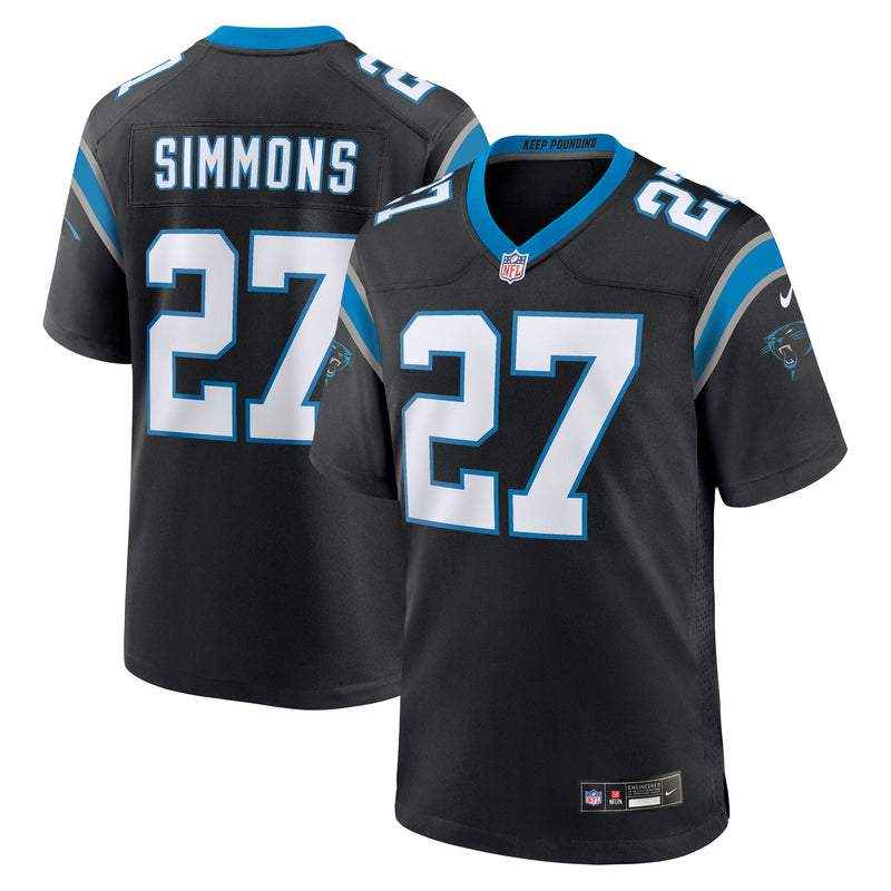 Carolina Panthers Isaiah Simmons Black jersey – view 1