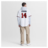 Atlanta Braves Mauricio Dubón White jersey – view 6