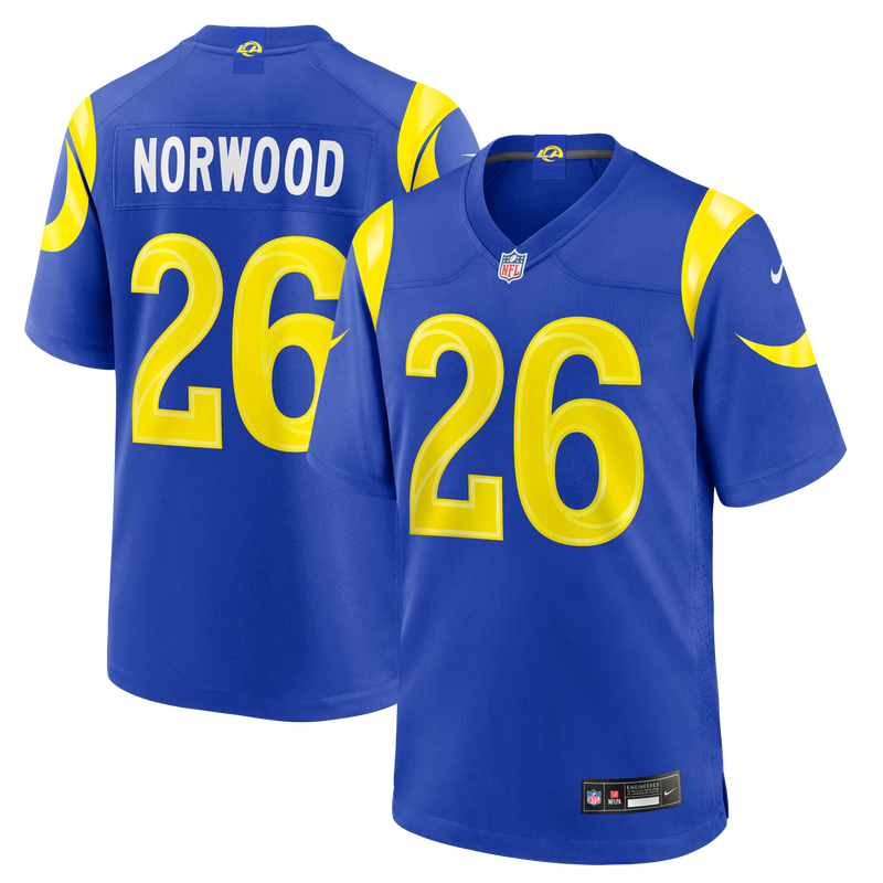 Los Angeles Rams Drey Norwood Royal jersey – view 1