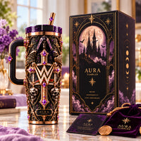Obsidian Requiem - WWE Crest, Gothic Gold and Amethyst Tumbler - main