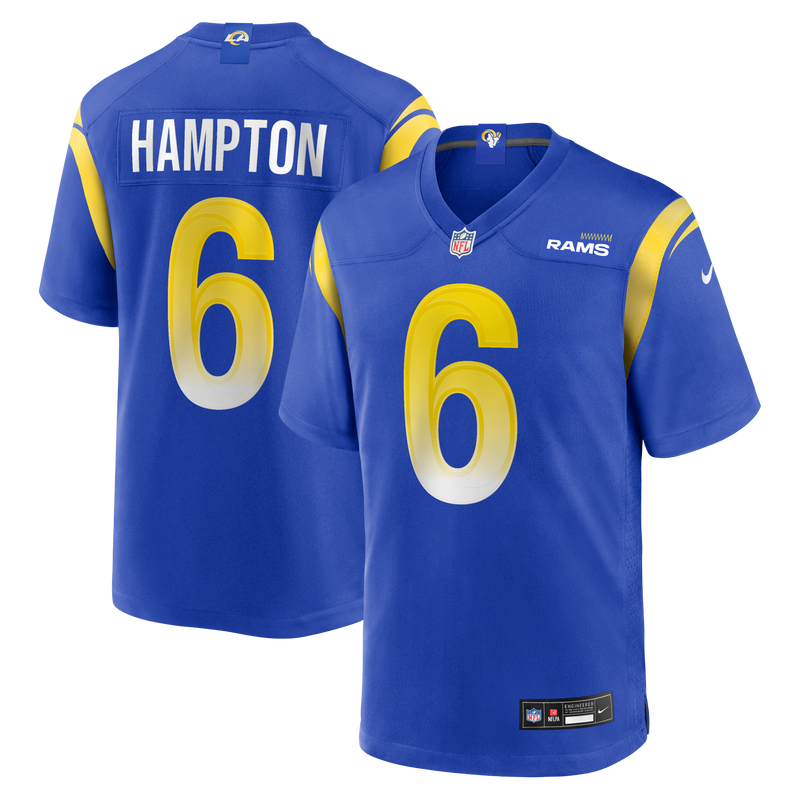 Los Angeles Rams Nick Hampton Royal jersey – view 1