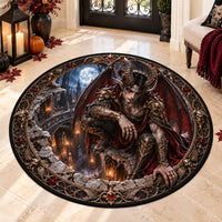 Moonlit Vigil - Circular Gothic Floor Composition - main