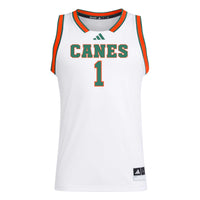 adidas Miami Hurricanes White jersey – view 3