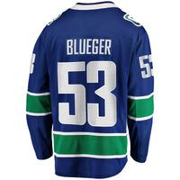Vancouver Canucks Teddy Blueger Blue jersey – view 4