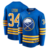 Buffalo Sabres Alex Lyon Royal jersey – view 1