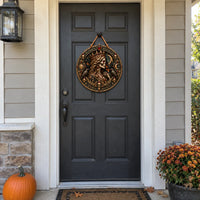 Mors Regnat - The Crowned Skull Queen Round Wood Sign - main