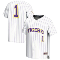 LSU Tigers Lightweight Baseball White jersey – view 1