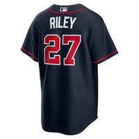 Atlanta Braves Austin Riley Navy jersey – view 4