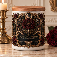 The Poison Garden - Gothic Botanical Label Scented Candle - main