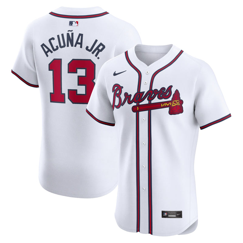 Atlanta Braves Ronald Acuña Jr. White jersey – view 1