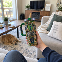 SEA - Rave Green Crest and Lumen Field in Gold Filigree - main