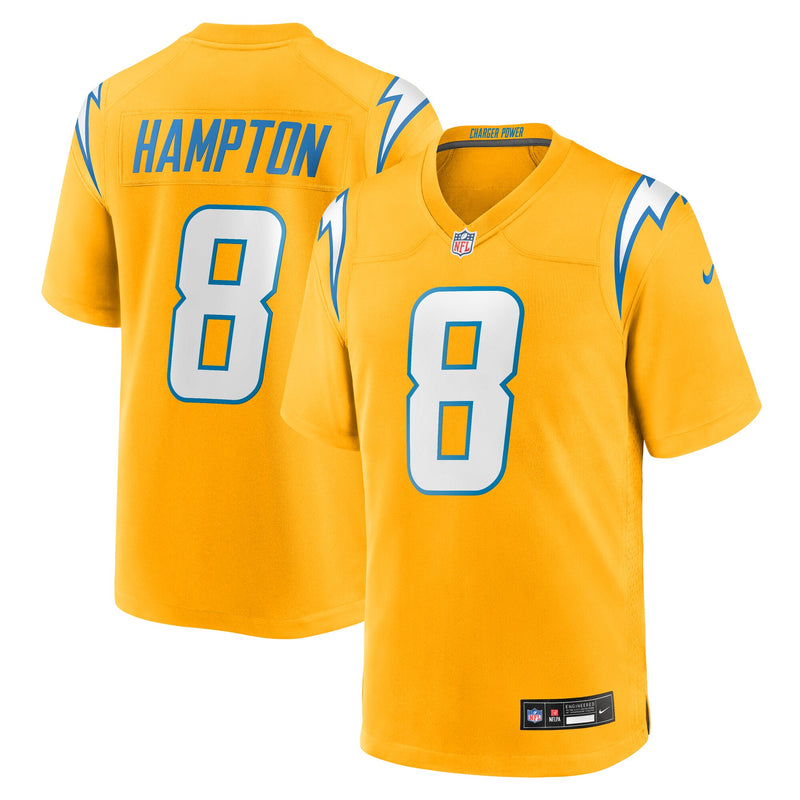 Los Angeles Chargers Omarion Hampton Gold jersey – view 1