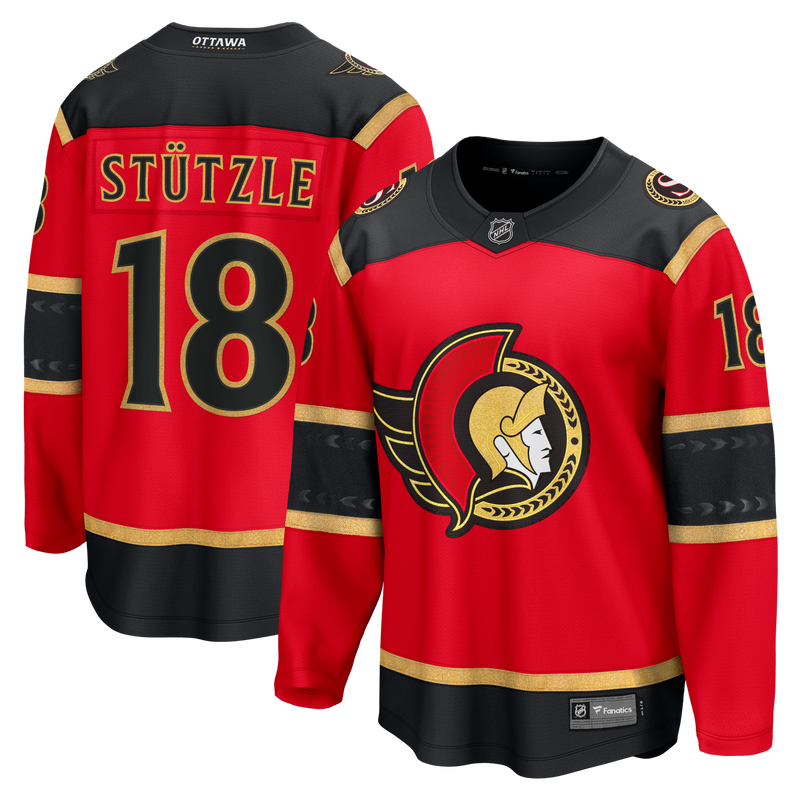 Ottawa Senators Tim Stutzle Red jersey – view 1