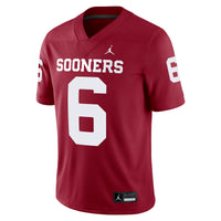 Jordan Brand Baker Mayfield Crimson Oklahoma Sooners Alumni Player Game Jersey – view 3