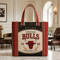 CHI Heritage Crest - Vintage Bulls Tote in Red and Cream - main