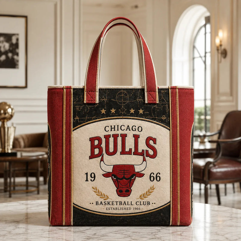 CHI Heritage Crest - Vintage Bulls Tote in Red and Cream - main