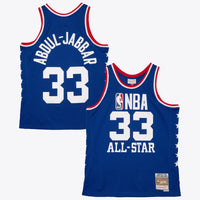 NBA Mitchell & Ness Kareem Abdul-Jabbar 1985 Swingman Authentic Jersey All-Star - Royal Blue – view 1