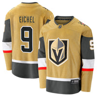Vegas Golden Knights Jack Eichel Gold jersey – view 1