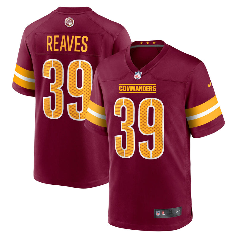 Washington Commanders Jeremy Reaves Burgundy jersey – view 1