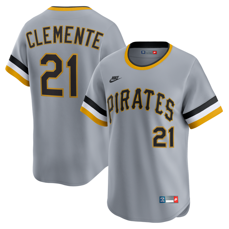 Pittsburgh Pirates Roberto Clemente Gray jersey – view 1