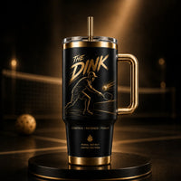 The Dink - Gold-on-Black Pickleball Tumbler Built for Impact - main