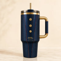 MISS Tailored - Navy Crest and Gold Trim Tumbler - main