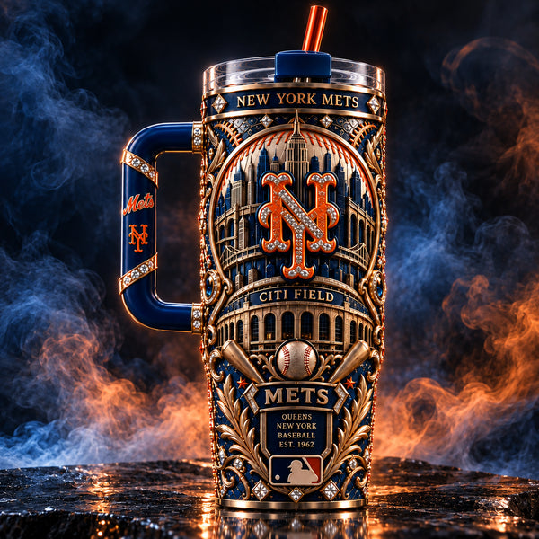NYM Heritage Crest - Ornate Ballpark Wraparound Tumbler - main