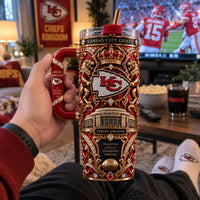 KC Regalia - Ornamental Crest Tumbler in Crimson and Gold - main