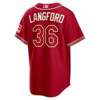 Texas Rangers Wyatt Langford Red jersey – view 4