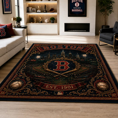 BOS Heritage Emblem - Vintage Ballpark Floor Composition