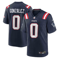 New England Patriots Christian Gonzalez Navy jersey – view 2