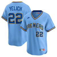 Milwaukee Brewers Christian Yelich Blue jersey – view 1