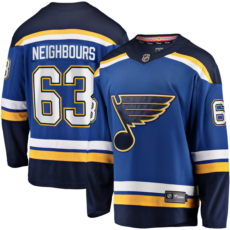 St. Louis Blues Jake Neighbours Blue jersey – view 1