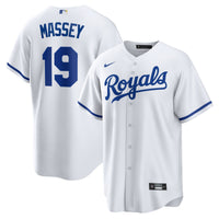 Kansas City Royals Michael Massey White jersey – view 1